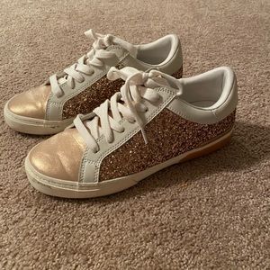 Rose gold sparkle sneakers